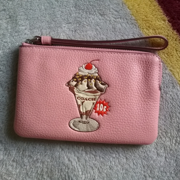 Coach Sundae Cherry Blossom wristlet